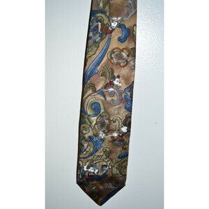 THE DISNEY STORE Taupe Blue Paisley Mickey Mouse